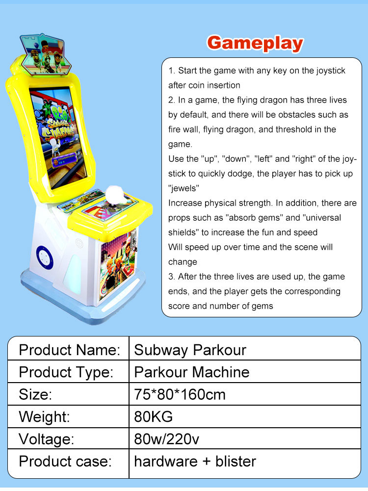 Subway Parkour Game Machine-