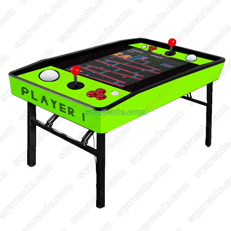 60-in-1 Foldable Cocktail Table Arcade Machine-Black & green theme