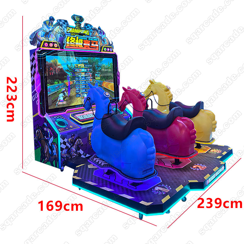 3-Player Horse Racing Arcade Game Machine