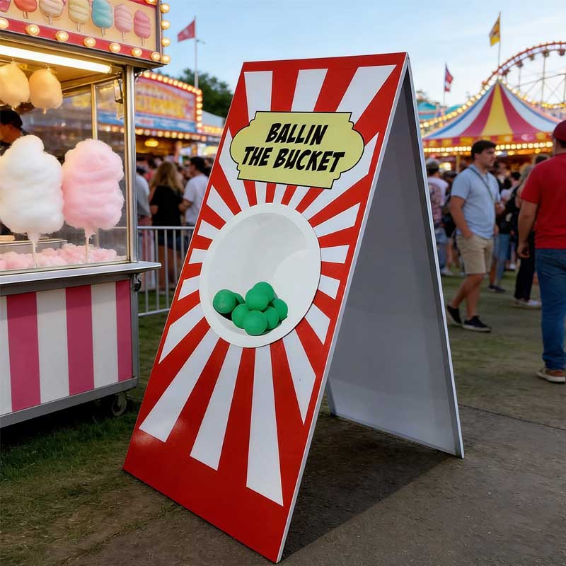 Barrel Ball Toss Carnival Game — SQ Arcade