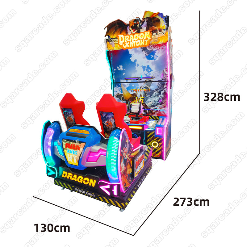 2 Players Interactive Arcade Dual Seat Dragon Rider Shooting Game Machine