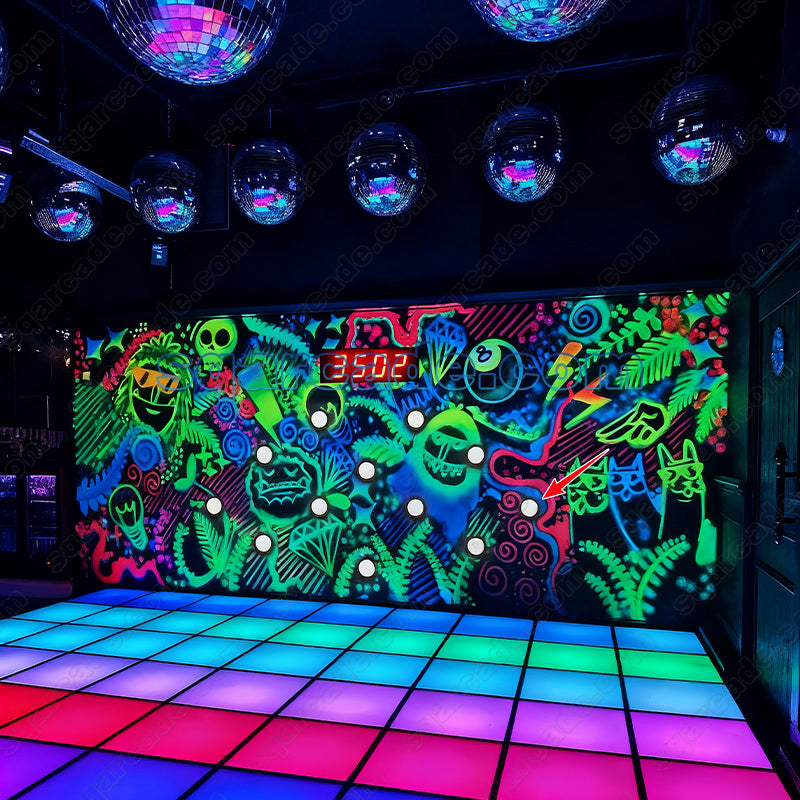 Glow-in-the-Dark Interactive Wall Tap Game