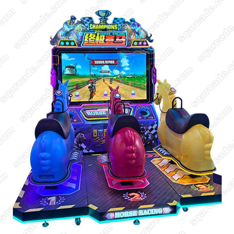 3-Player Horse Racing Arcade Game Machine
