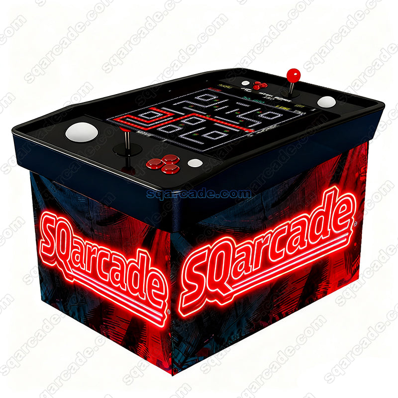 60-in-1 Foldable Cocktail Table Arcade Machine-Black and red theme